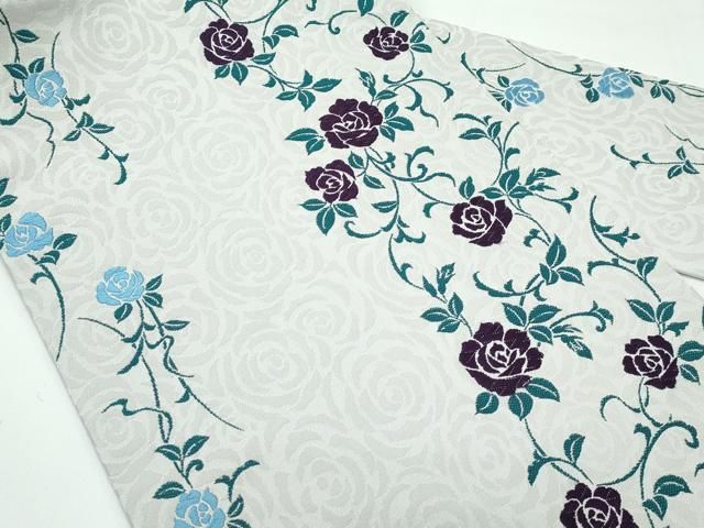 ● 上 九寸名古屋帯 唐織 薔薇 やまと誂製 ♥ s 6