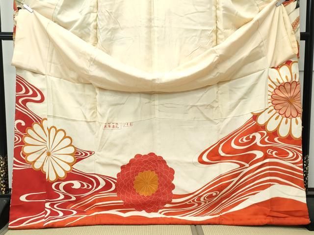 平和屋本店○極上 アンティーク 大正ロマン 振袖 駒刺繍 正倉院飛鶴花