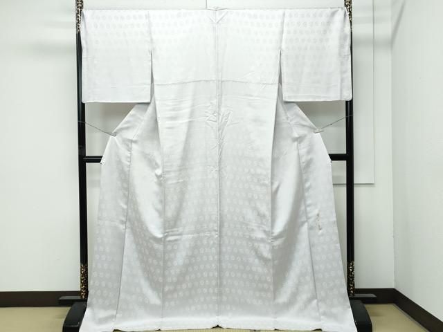 ● 上 皇室献上作家 藤井寛監修 色無地 枯野色 草花地紋 s 6