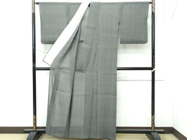 ＊ 上 夏物 本場大島紬 夏大島 160亀甲 総詰め 仙斎茶色地 s 6