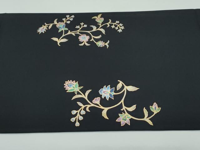 平和屋本店○極上 岡重謹製 OKAJIMA 塩瀬 九寸開き名古屋帯 象 更紗花