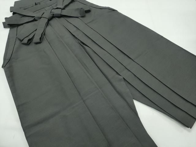 平和屋本店○極上 男性 銀座もとじ 小袴 馬乗り袴 紬地 藍海松茶色地