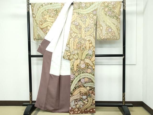 平和屋本店○極上 樋熊哲也 訪問着 辻が花 絞り 手描き 暈し染め 金