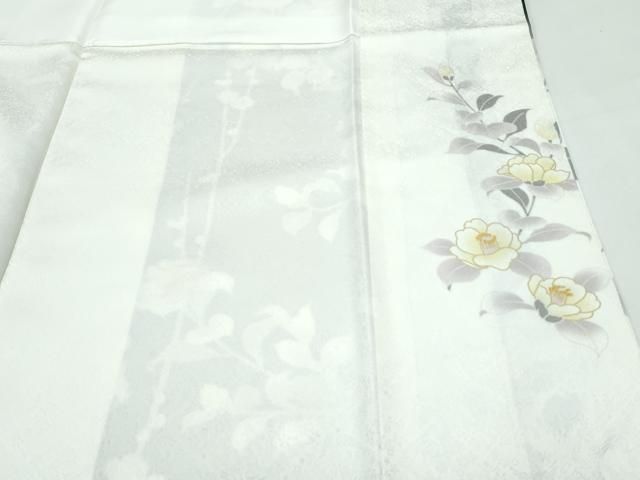  ● 上 訪問着 駒刺繍 枝花文 暈し染め 黒地 ♥ s 6 訪問着 付け下げ 着物