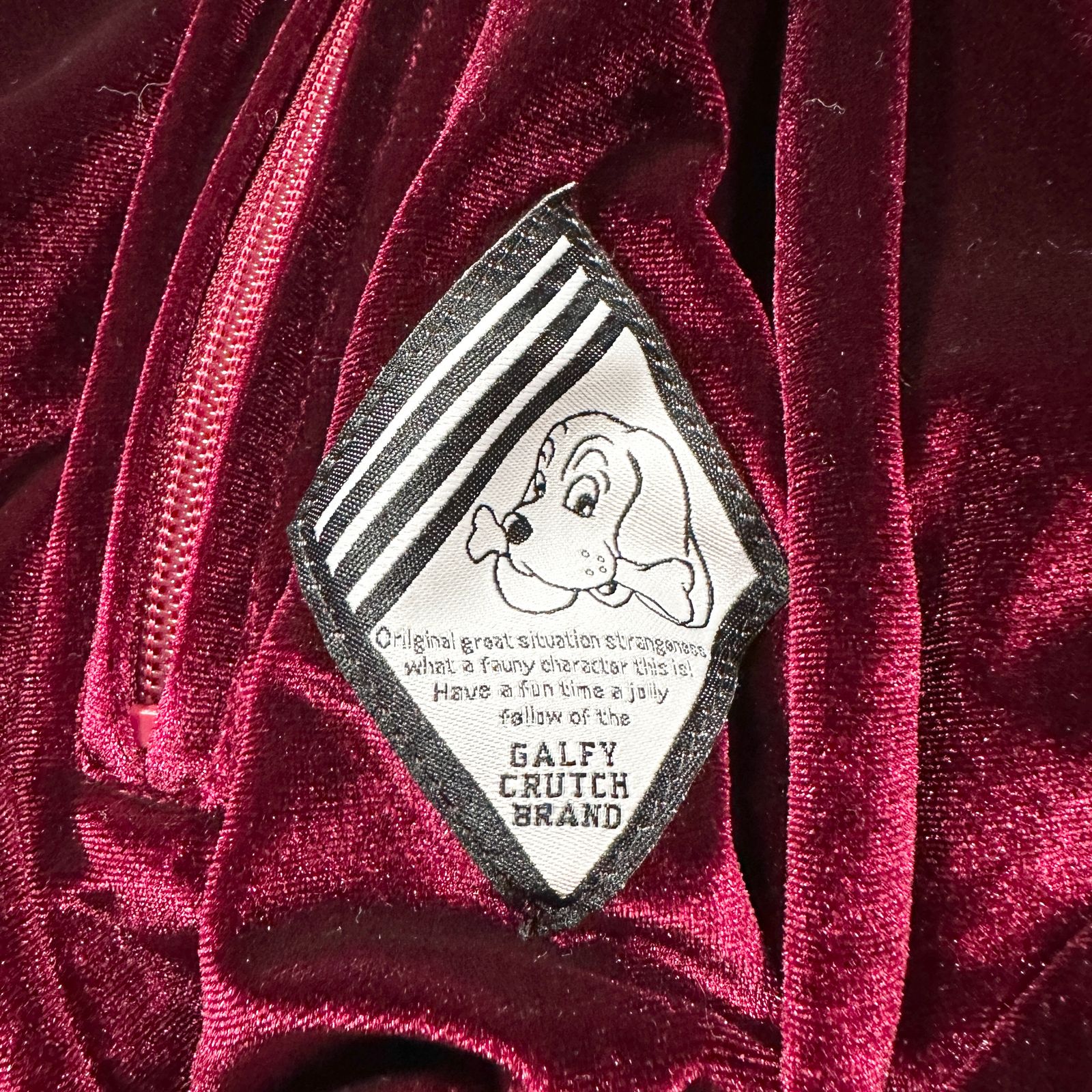 美品 GALFY ガルフィー ベロア セットアップ ジャージ レッド ボルドー