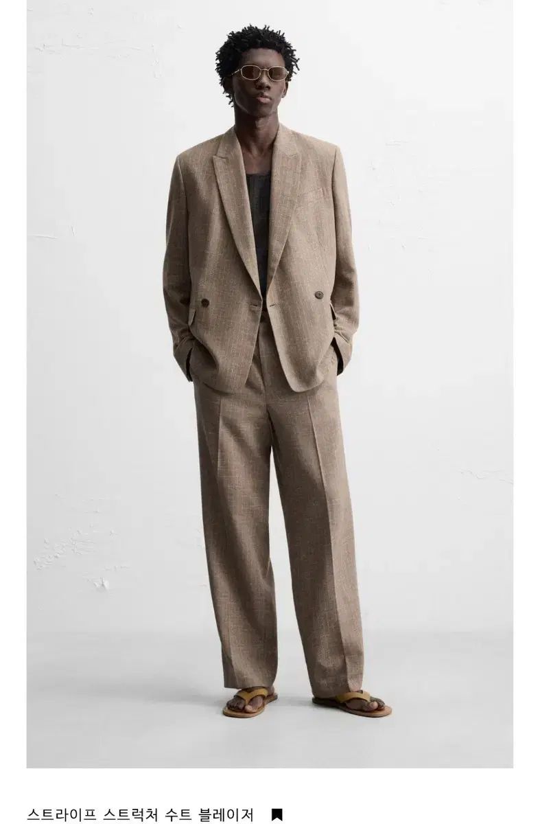 ザラ ストライプ ストラクチャー スーツ ジャケット 52