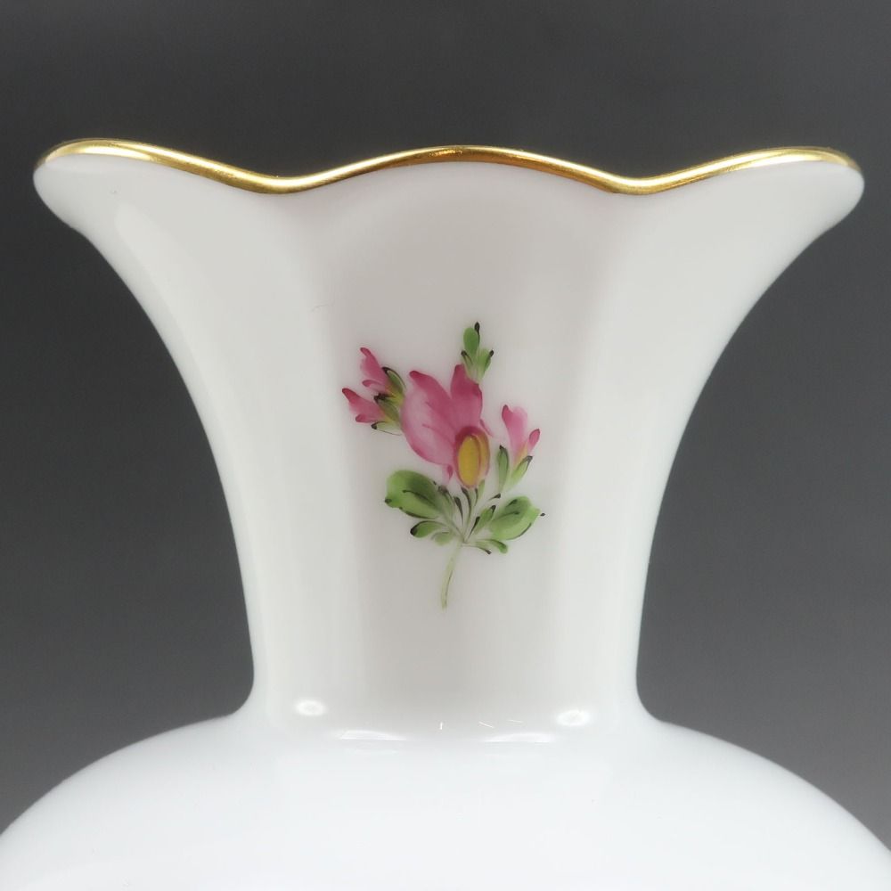 Herend ヘレンド ミルフルール 花瓶 高さ約19cm 美品 金彩 小花 2026年