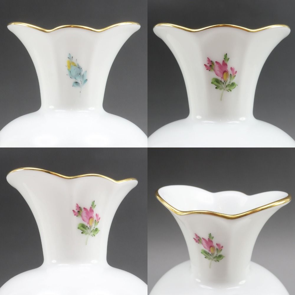 Herend ヘレンド ミルフルール 花瓶 高さ約19cm 美品 金彩 小花 2026年