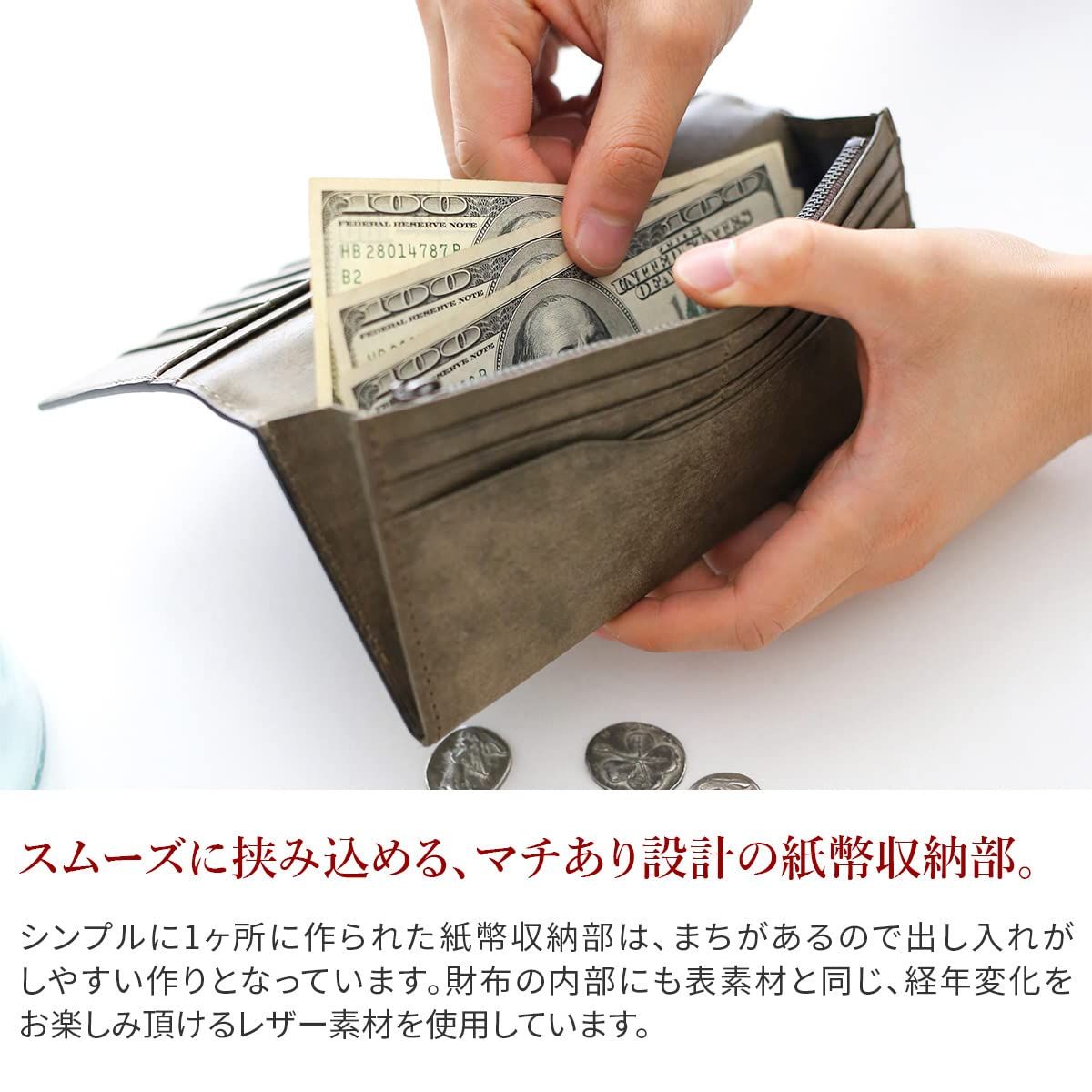  バギーポート 長財布 本革 ブオナ ZYS 2401 メンズ ブルー BP BL 小銭入れ コインケース 財布 ケース 小物入れ