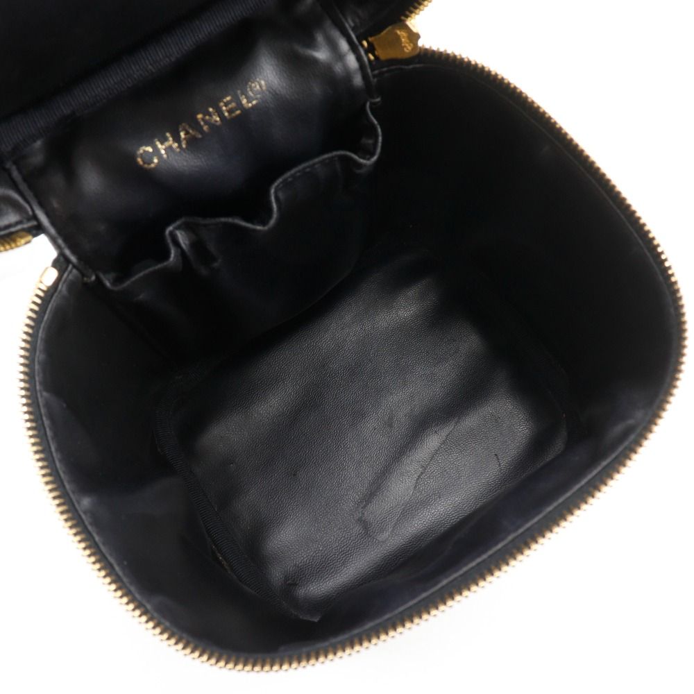 CHANEL】シャネル バニティ ハンドバッグ A01998 キャビアスキン 黒