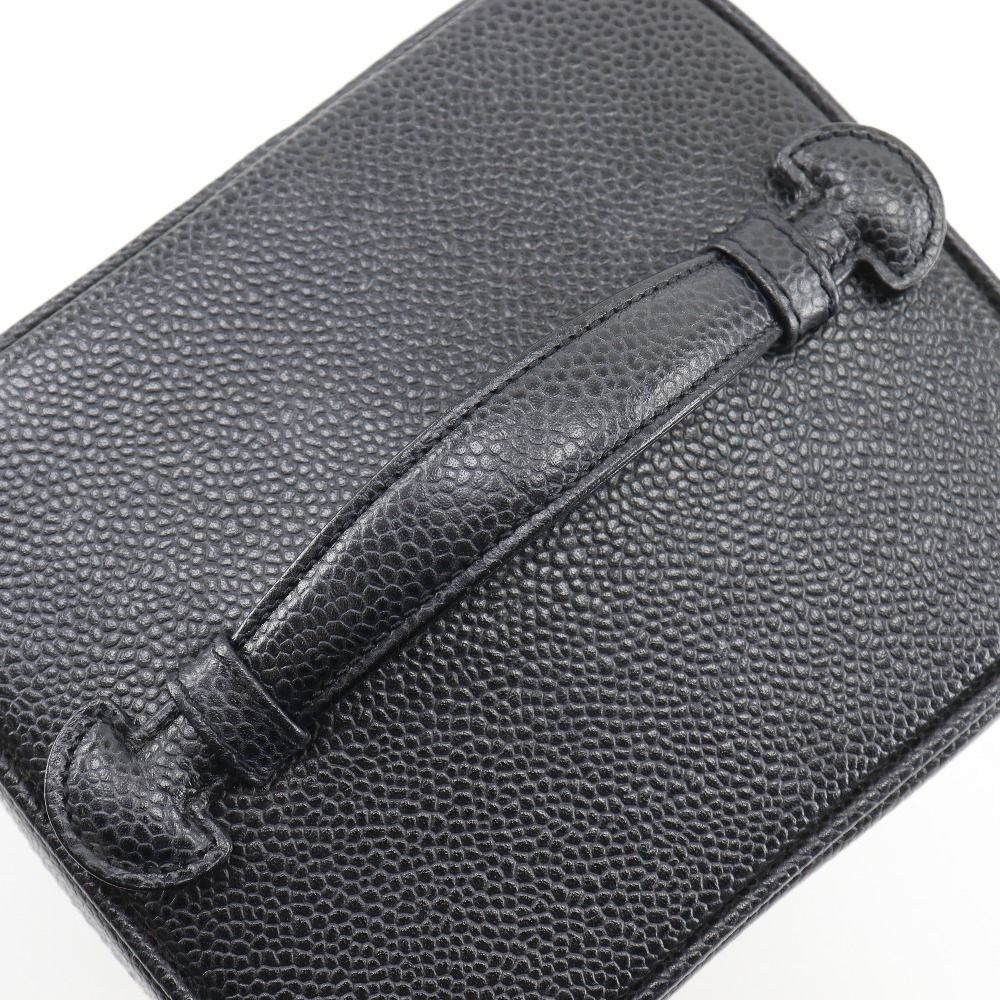 CHANEL】シャネル バニティ ハンドバッグ A01998 キャビアスキン 黒