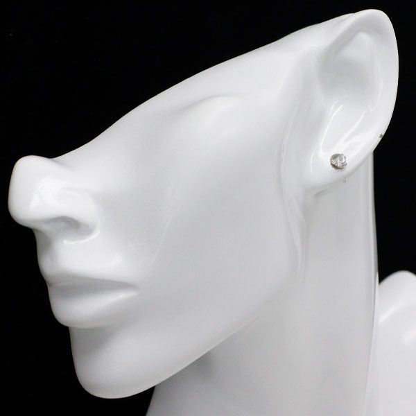 Pt 900 ハートシェイプ ダイヤモンド ピアス 0 438 ct F SI 1 2 エスコレ ピアス(両耳用) アクセサリー レディース