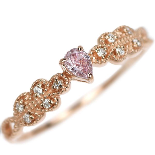 美品　希少　天然ピンクダイヤモンド　パヴェリング　k18pg 17号　専用 美品 希少 天然ピンクダイヤモンド パヴェリング k18pg 17号 専用 美品