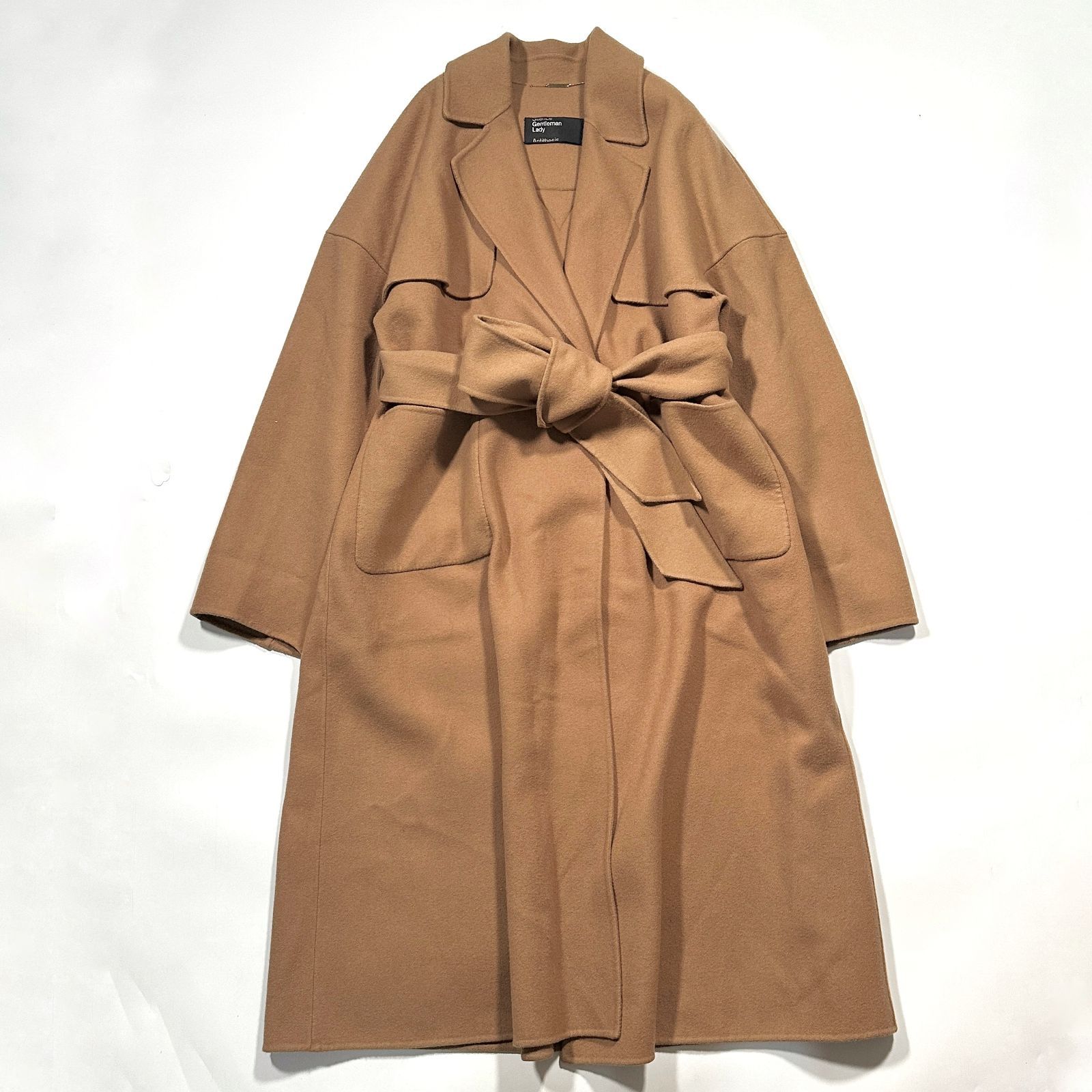 Chaos カオス スーペリアウールコート ベルト付き ロング ブラウン