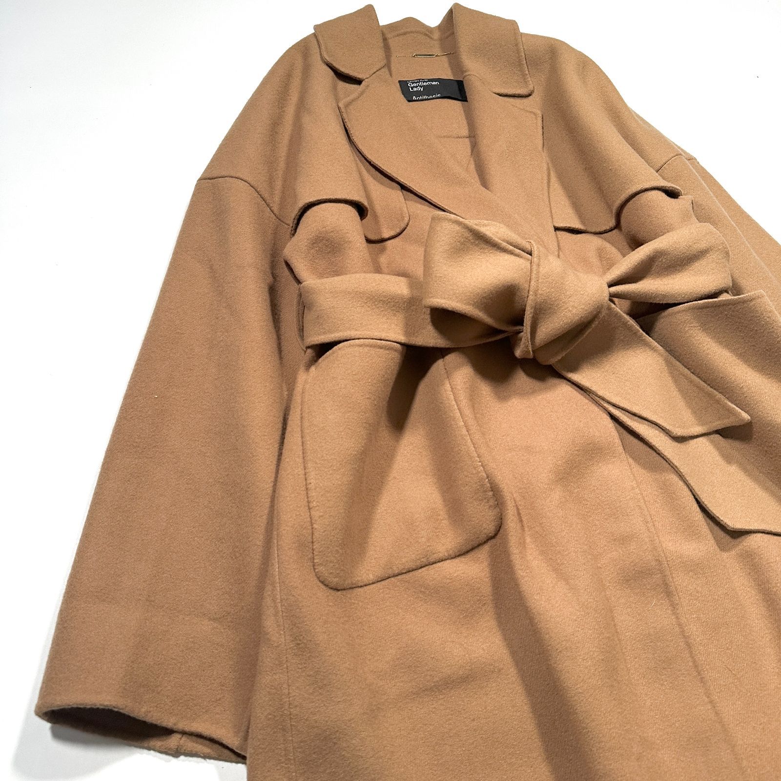 Chaos カオス スーペリアウールコート ベルト付き ロング ブラウン