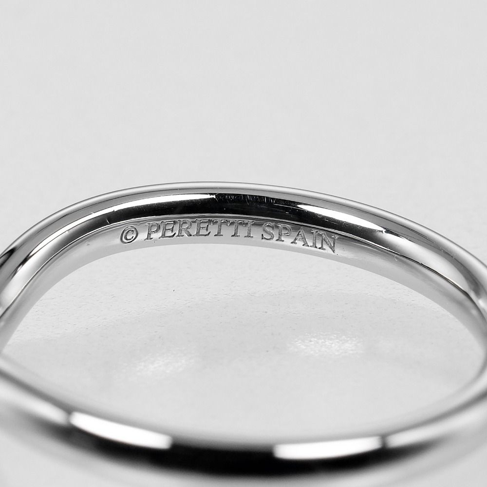 TIFFANY&Co.】ティファニー カーブドバンド Pt950プラチナ 8号