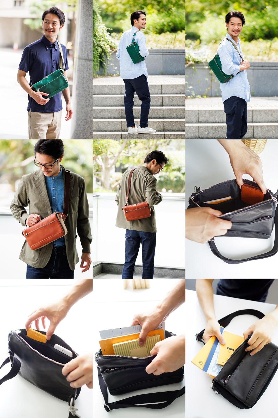 バギーポート ボディーバッグ 本革 グローブレザー YNM 207 メンズ レッド BP RE