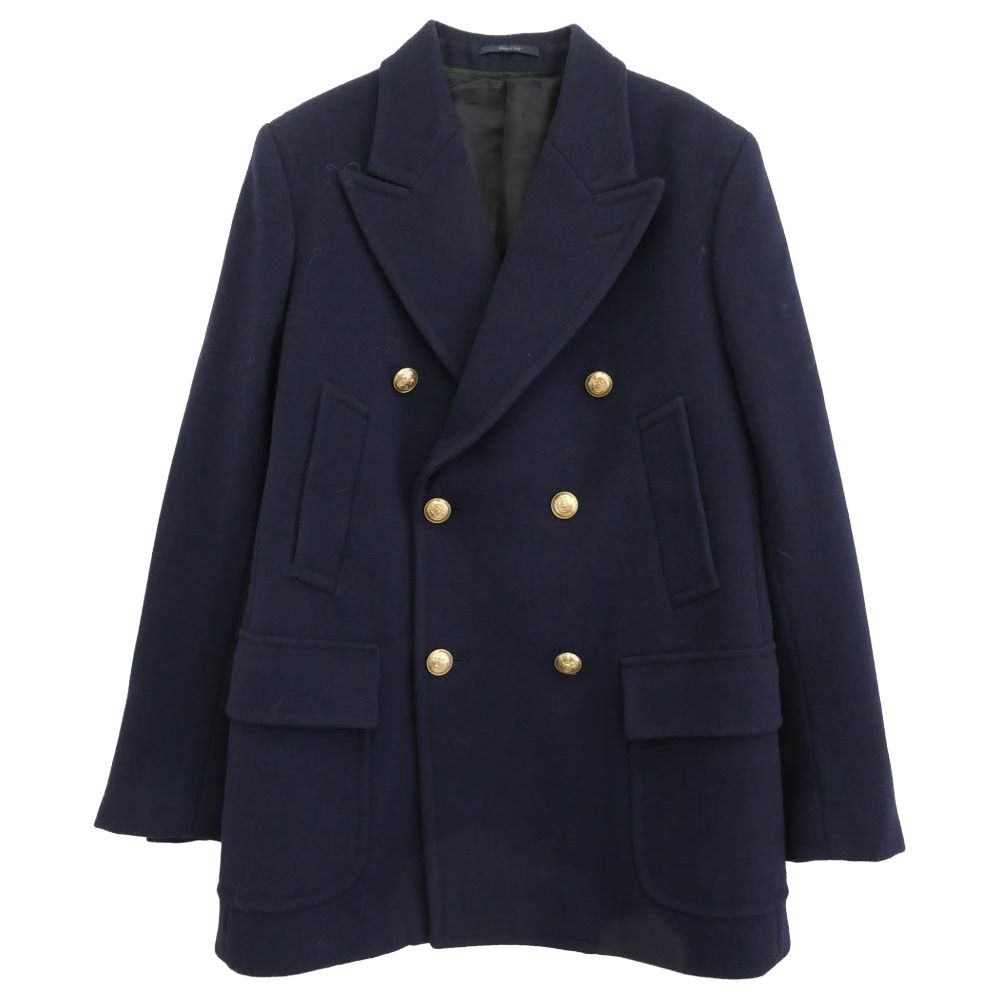 GUCCI グッチ 715703 Z 582 J Wool Peacoat ウール ピーコート ネイビー系 48 上