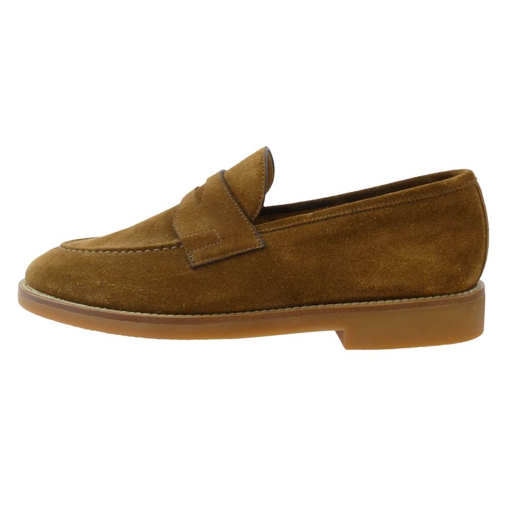 バレット BARRETT スエード レザー コイン ローファー ブラウン系 5 上