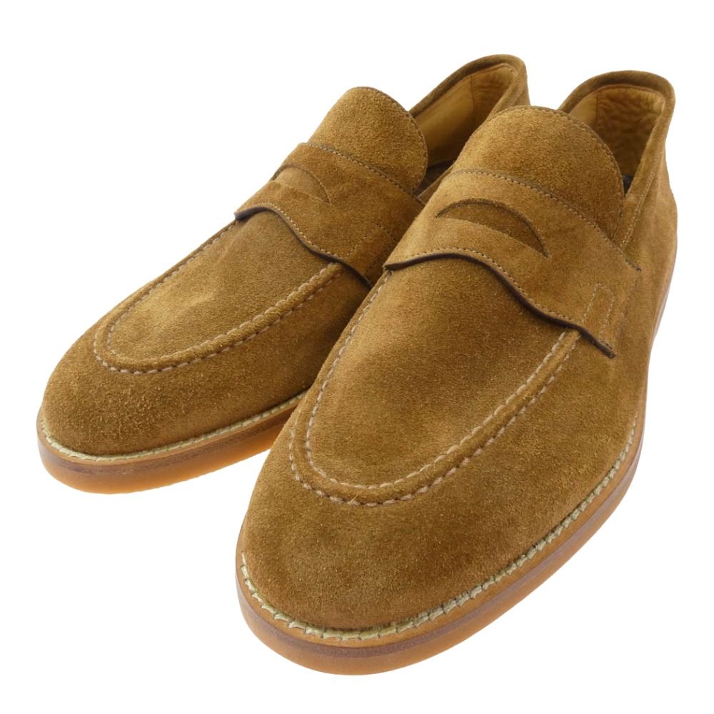 バレット BARRETT スエード レザー コイン ローファー ブラウン系 5 上