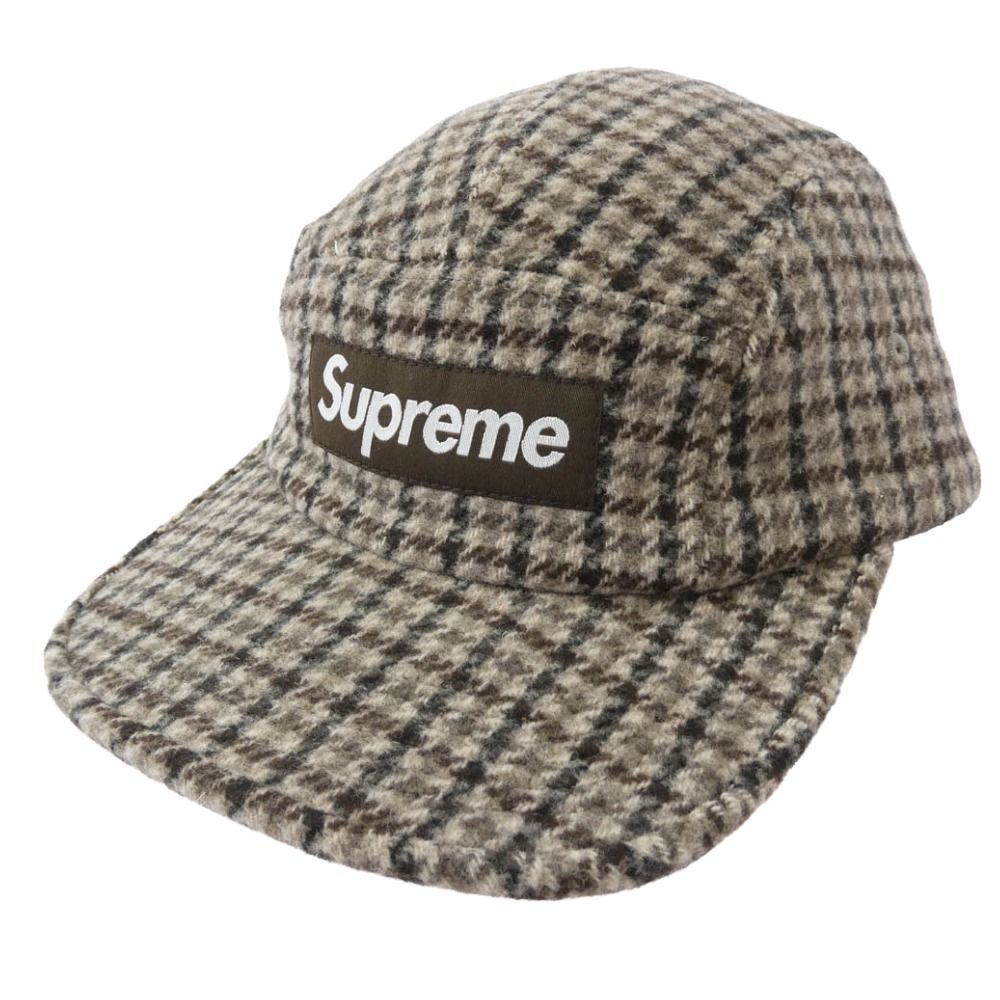 Supreme シュプリーム 23 AW Houndstooth Wool Camp Cap ハウンド トゥース キャップ ブラウン系