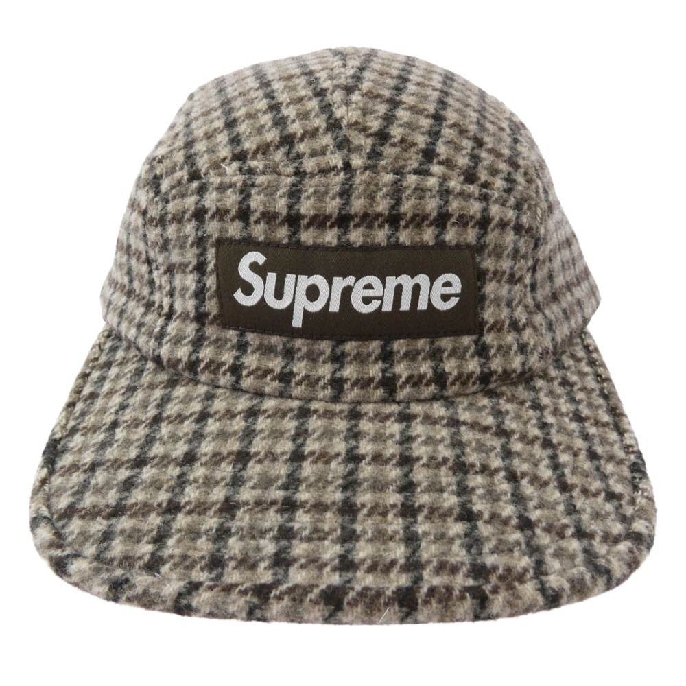 帽子 Supreme Houndstooth Wool Camp Cap 23aw ☆23AW WEEK18☆Supreme Houndstooth Wool Camp Cap (Supreme/キャップ
