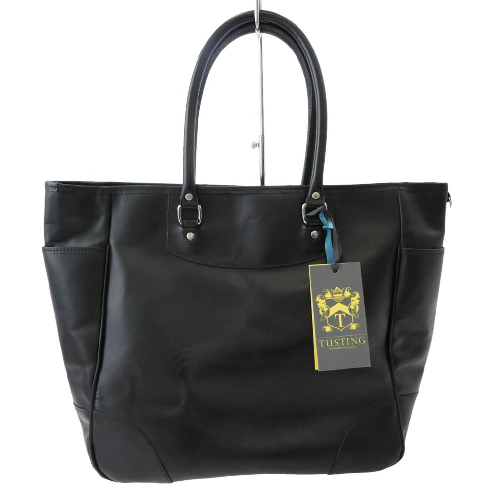 タスティング TUSTING Dee レザー トートバッグ ブラック系【中古