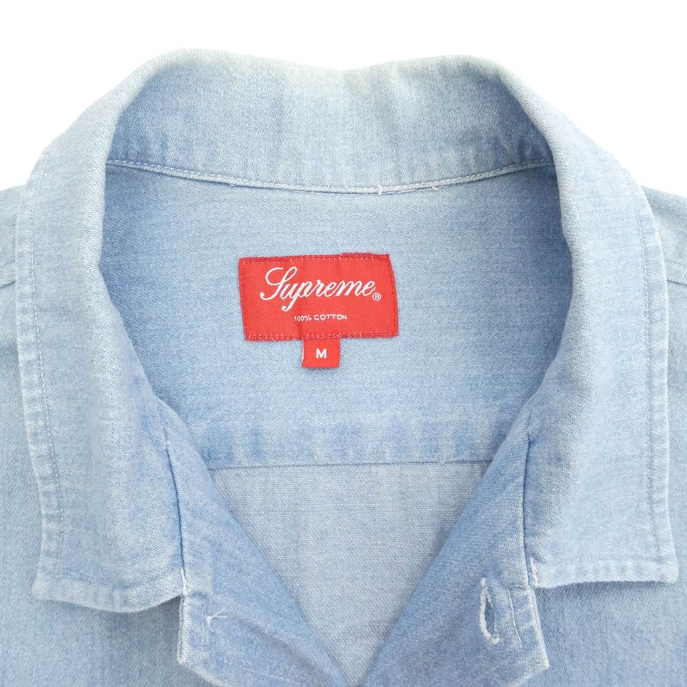 Supreme Logo Denim Shirt 青 Lサイズ Supreme Denim Shirt Shirt