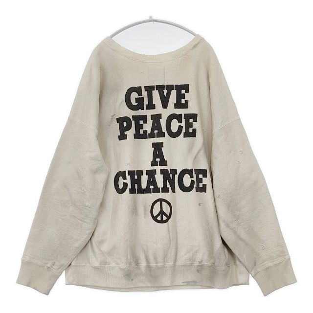 BOWWOW YOKO SWEAT SHIRTS PEACENIK オノヨーコ ダメージ加工 汚し加工