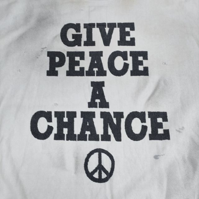 BOWWOW YOKO SWEAT SHIRTS PEACENIK オノヨーコ ダメージ加工 汚し加工