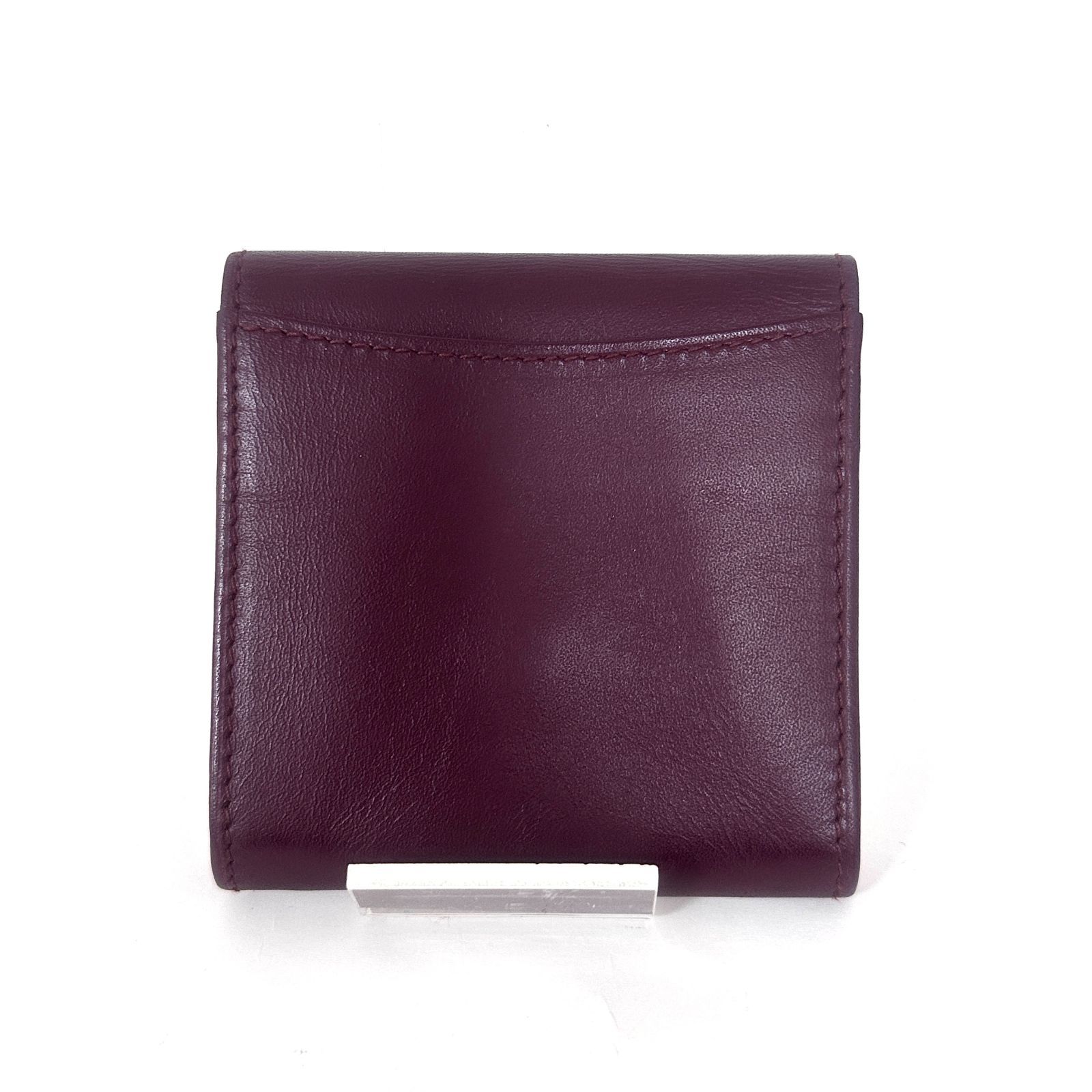  SD 4771 Cartier カルティエ マストライン ボルドー レザー 二つ折り財布 コンパクトウォレット コインケース 小銭入れ コインケース 小銭入れ 小物