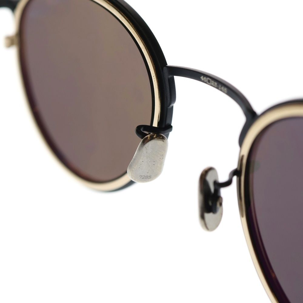  EYEVAN アイヴァン Titanium Temple Boston sunglasses ボストンサングラス チタン ゴールド ブラック サングラス 小物