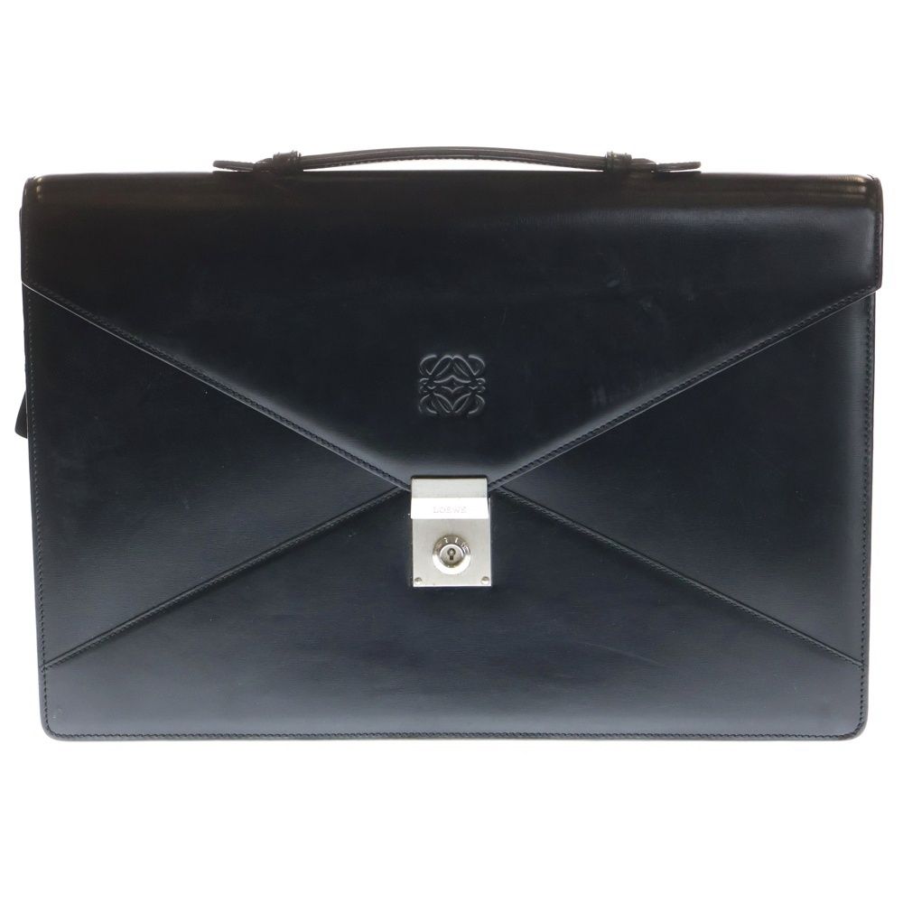 LOEWE ロエベ アナグラム レザー ビジネスバッグ ブリーフケース ブラック