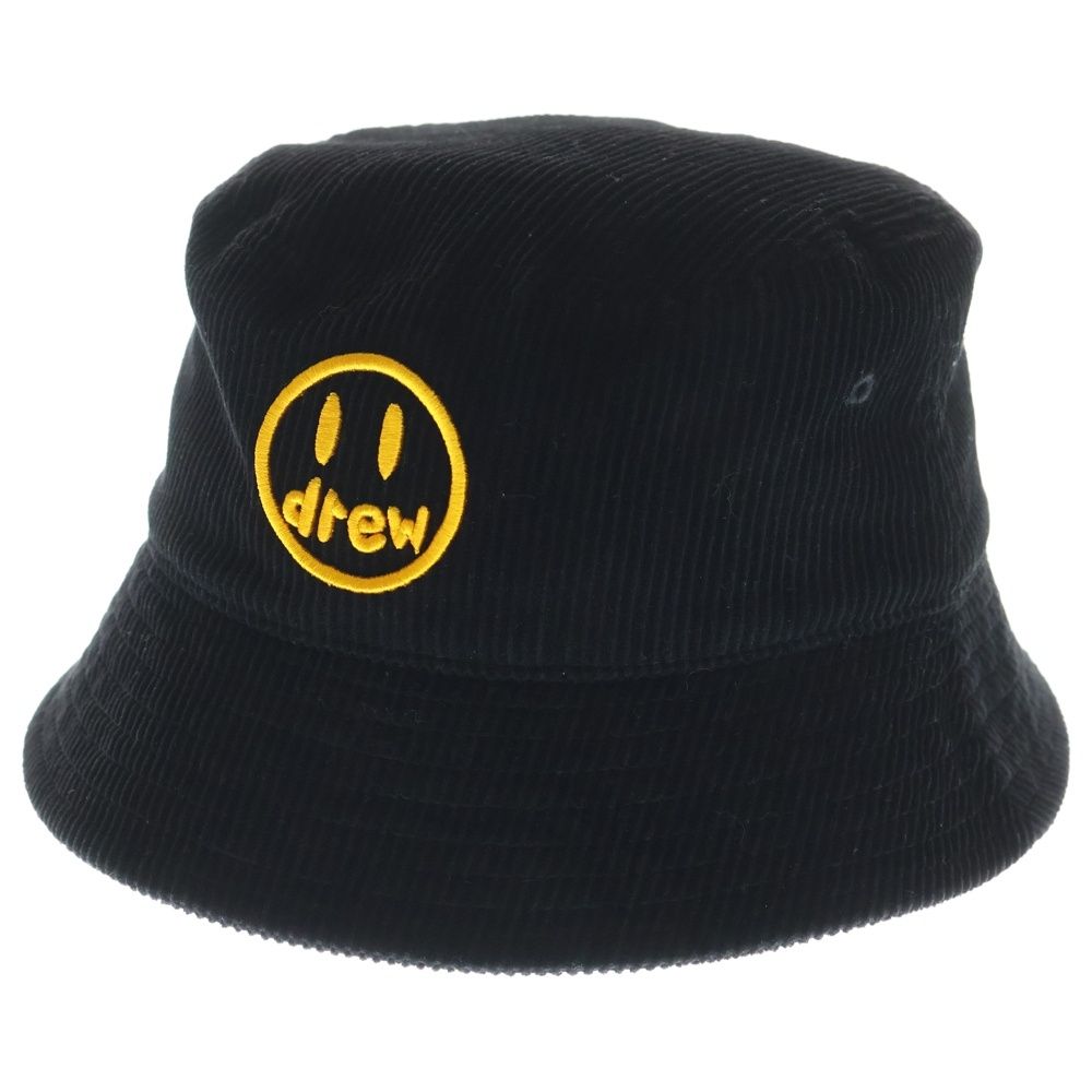 drew house ドリューハウス 21 AW CORDUROY BUCKET HAT ロゴエンブロイダリー コーデュロイ バケットハット 帽子 ブラック
