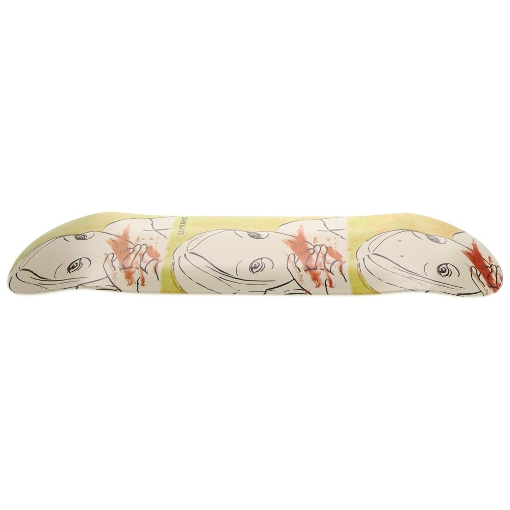 SUPREME シュプリーム 19 AW Rita Ackermann Nose Bleed Skateboard リタ アッカーマン スケートボードデッキ イエロー ホワイト