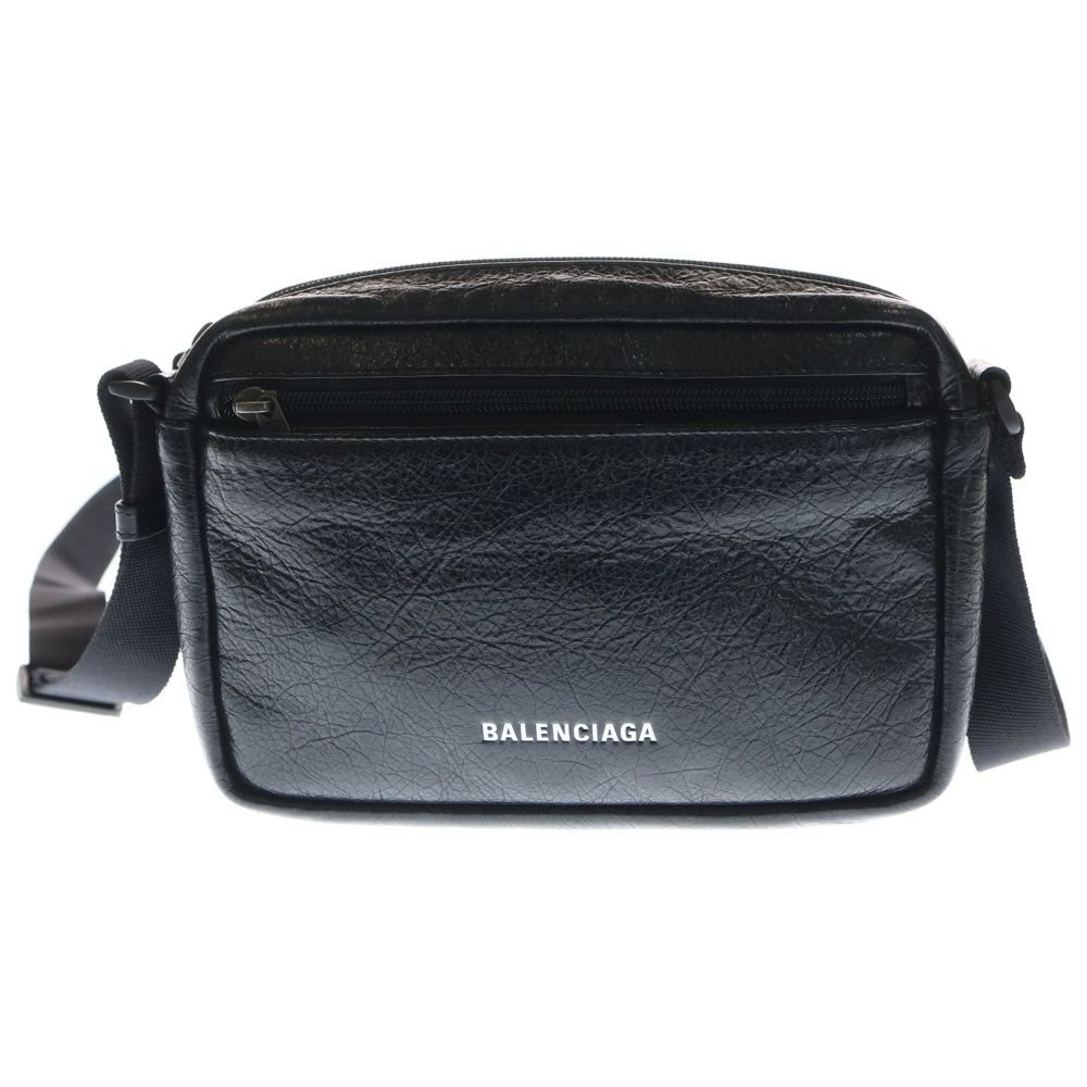 バレンシアガ エクスプローラー レザー ショルダーバッグ ブラック 646138