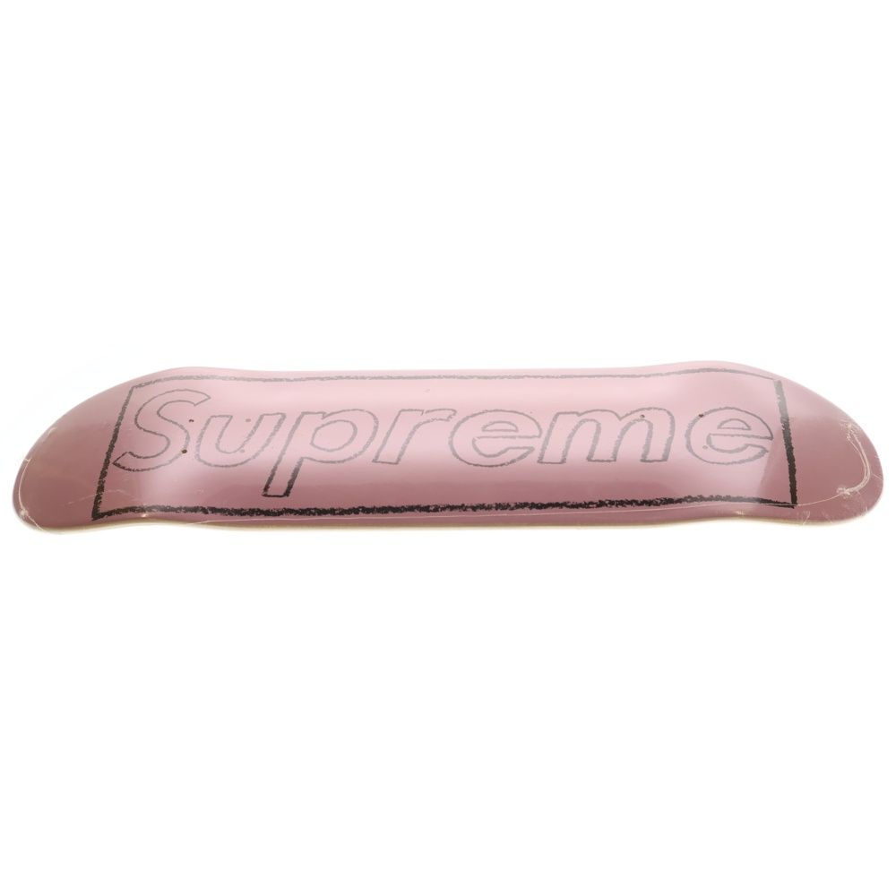 SUPREME シュプリーム 21 SS KAWS Chalk Logo Skateboard カウズ チョークロゴ スケートボードデッキ ピンク
