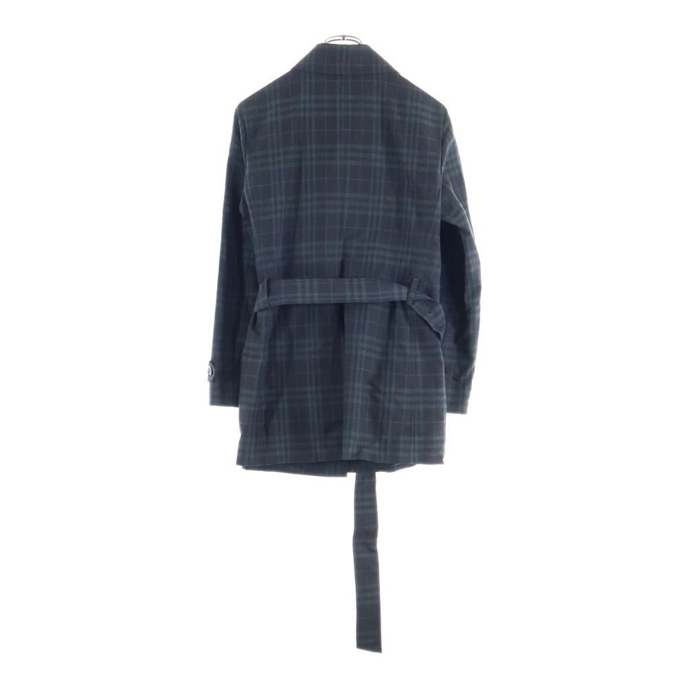 美品☆BURBERRY バーバリー フーデットコート ノバチェック ネイビー BURBERRY (バーバリー) ノバチェック コットン コート ネイビー