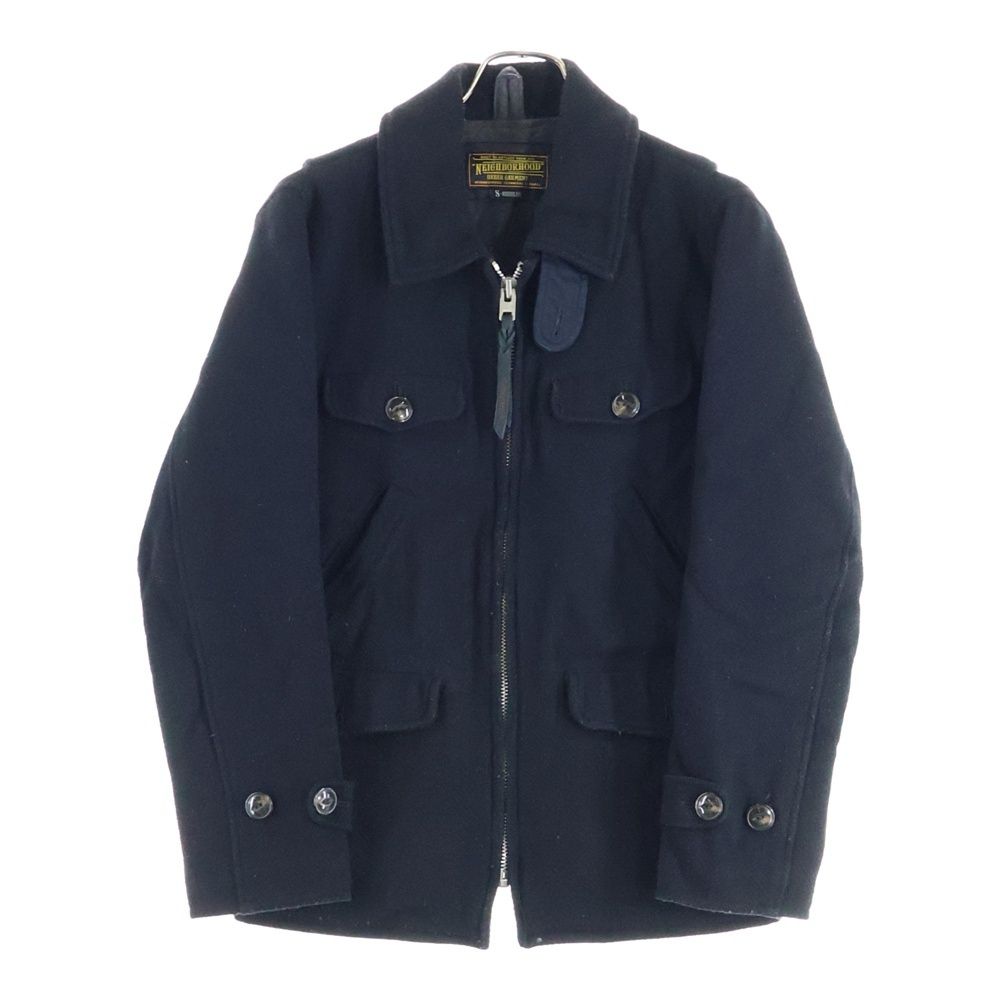 ネイバーフッド 12 AW PIGS WE JKT ウールメルトンジャケット ジップアップブルゾン ブラック 122 SPNH JKM 03