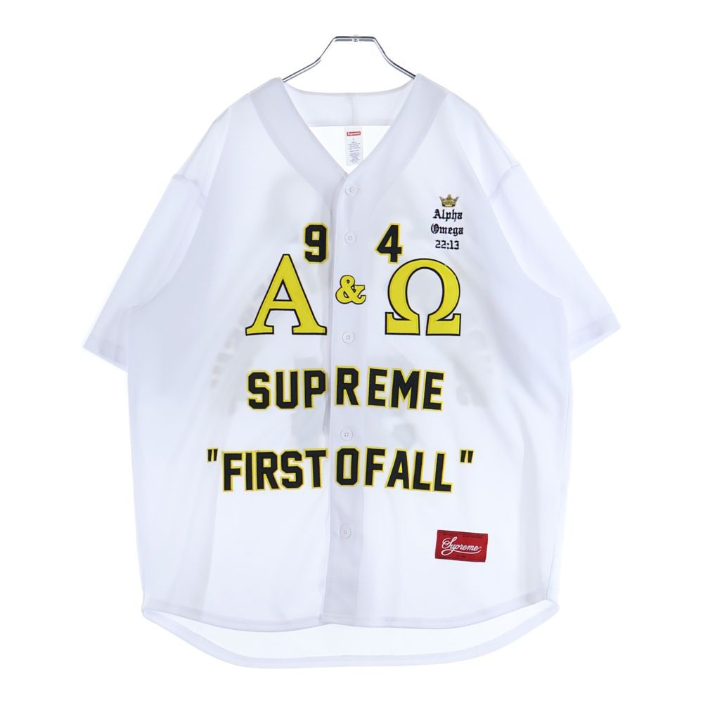 SUPREME シュプリーム 24 AW Alpha Omega Baseball Jersey アルファオメガ ベースボール 半袖シャツ ホワイト