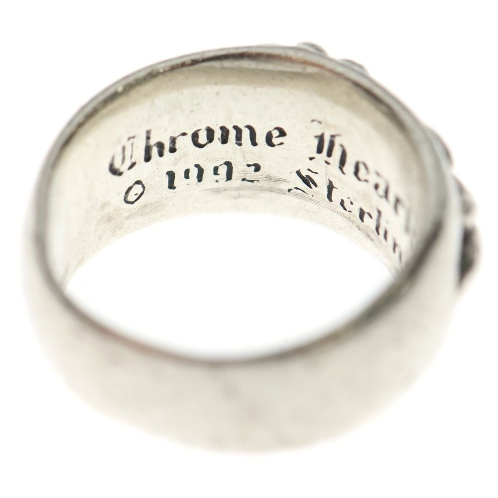  CHROME HEARTS クロムハーツ FLRL CRS P B DMND フローラルクロス PAVEブラックダイヤ リング シルバー ブラック リング 指輪 アクセサリー