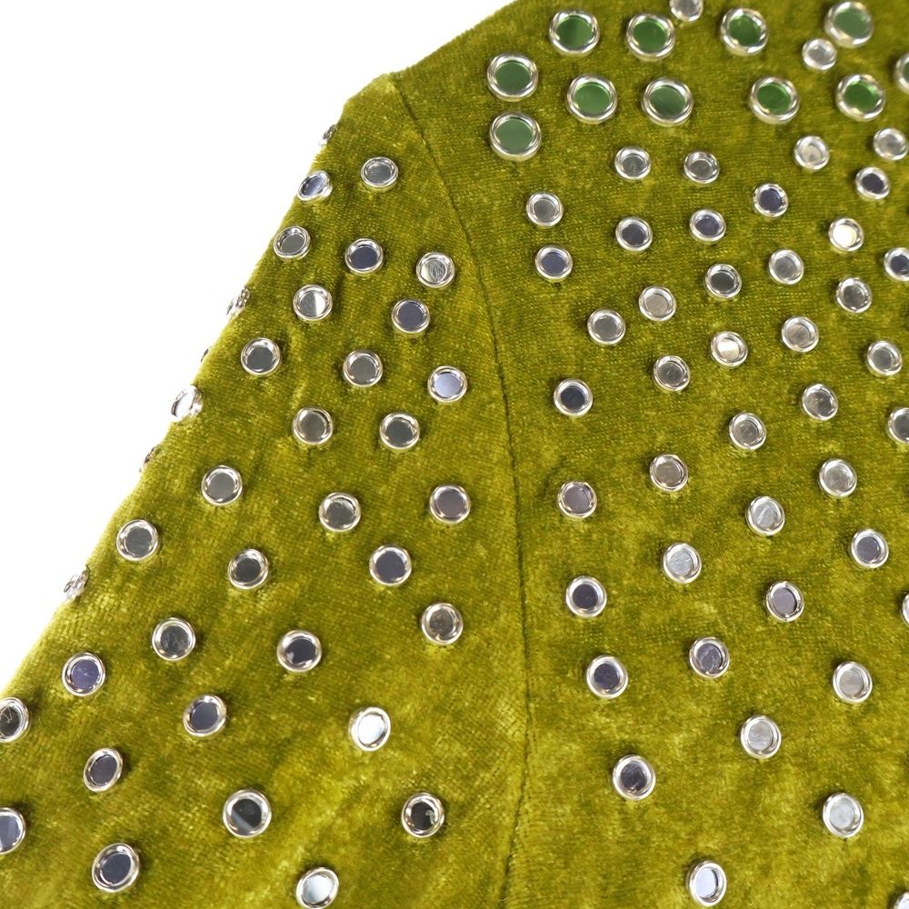 ラインストーン装飾 ベロアジャンプスーツ