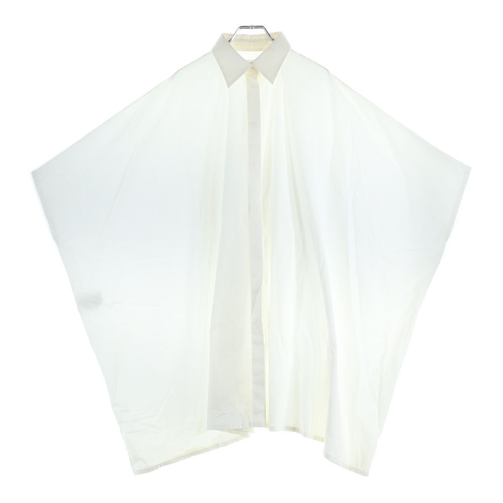 Maison Martin Margiela メゾンマルタンマルジェラ 12 SS 比翼ボタン コットン ポンチョ シャツ ホワイト レディース