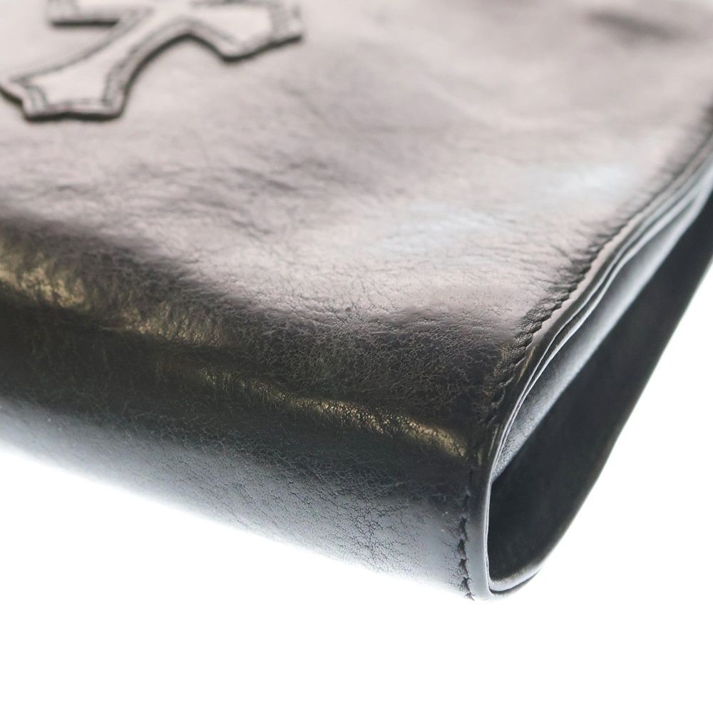  CHROME HEARTS クロムハーツ クロスパッチ付きダガージップ レザーコスメポーチ その他 その他