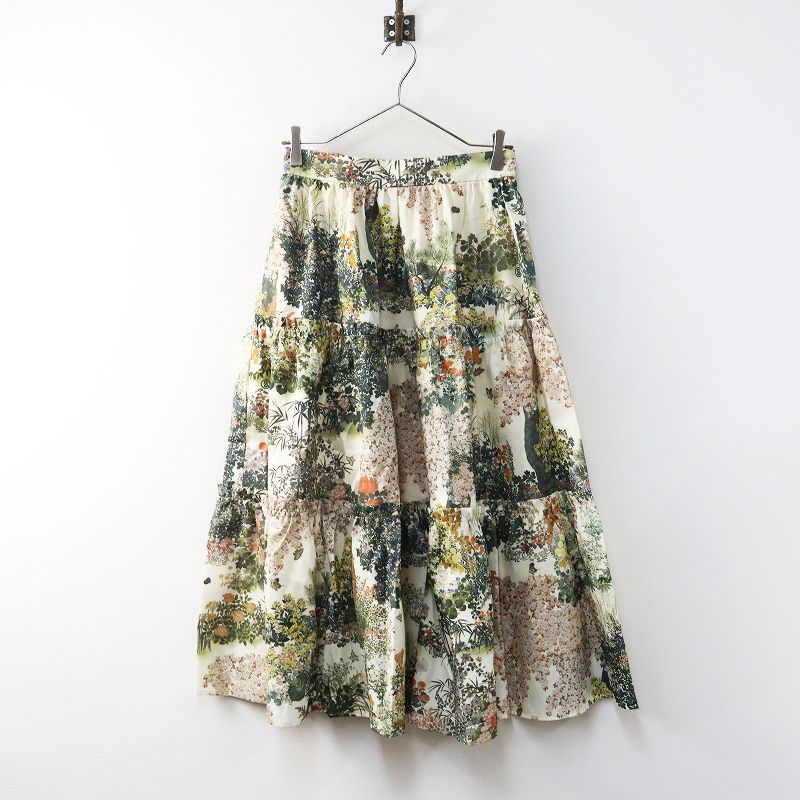 2025 SS ロイスクレヨン アンドエルシー Lois CRAYON ellecy 四季スカート M アイボリー フリル ティアード