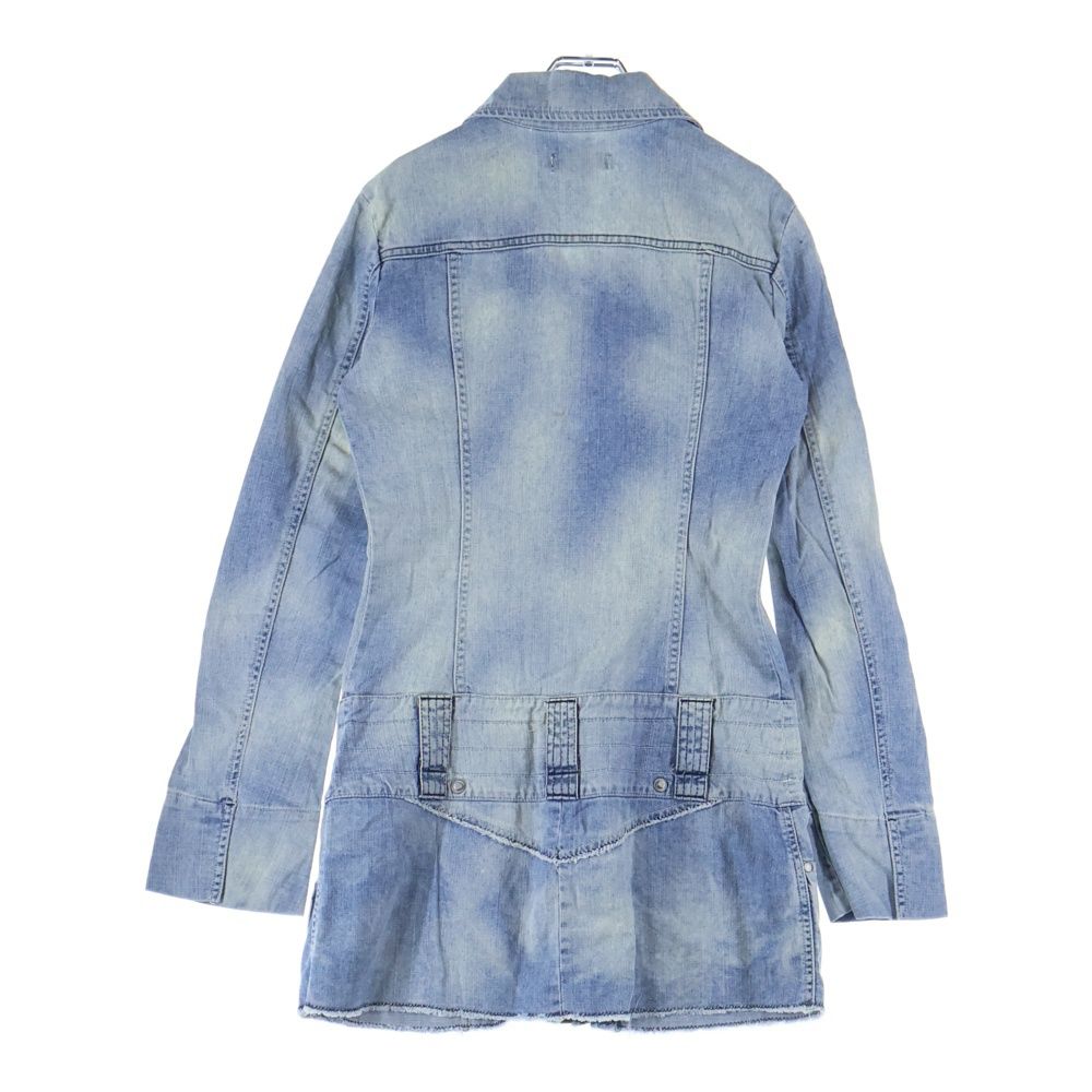 DIESEL ディーゼル ウォッシュ加工 ジップアップ デニムワンピース ライトブルー レディース