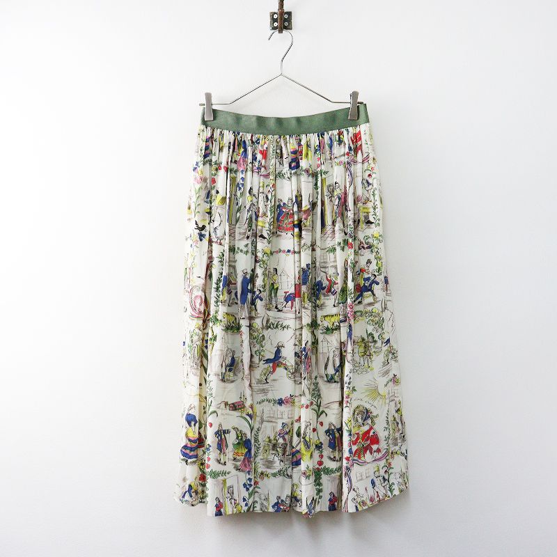 未使用 2023SSロイスクレヨン Lois CRAYON プリントギャザースカート M