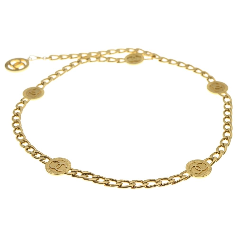 CHANEL シャネル ココマーク プレート ベルト ゴールド GP