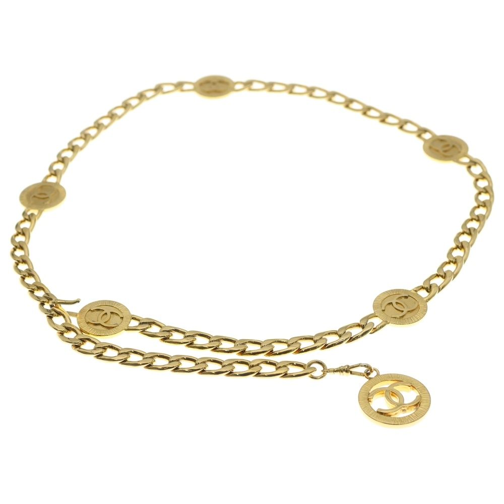 CHANEL シャネル ココマーク プレート ベルト ゴールド GP