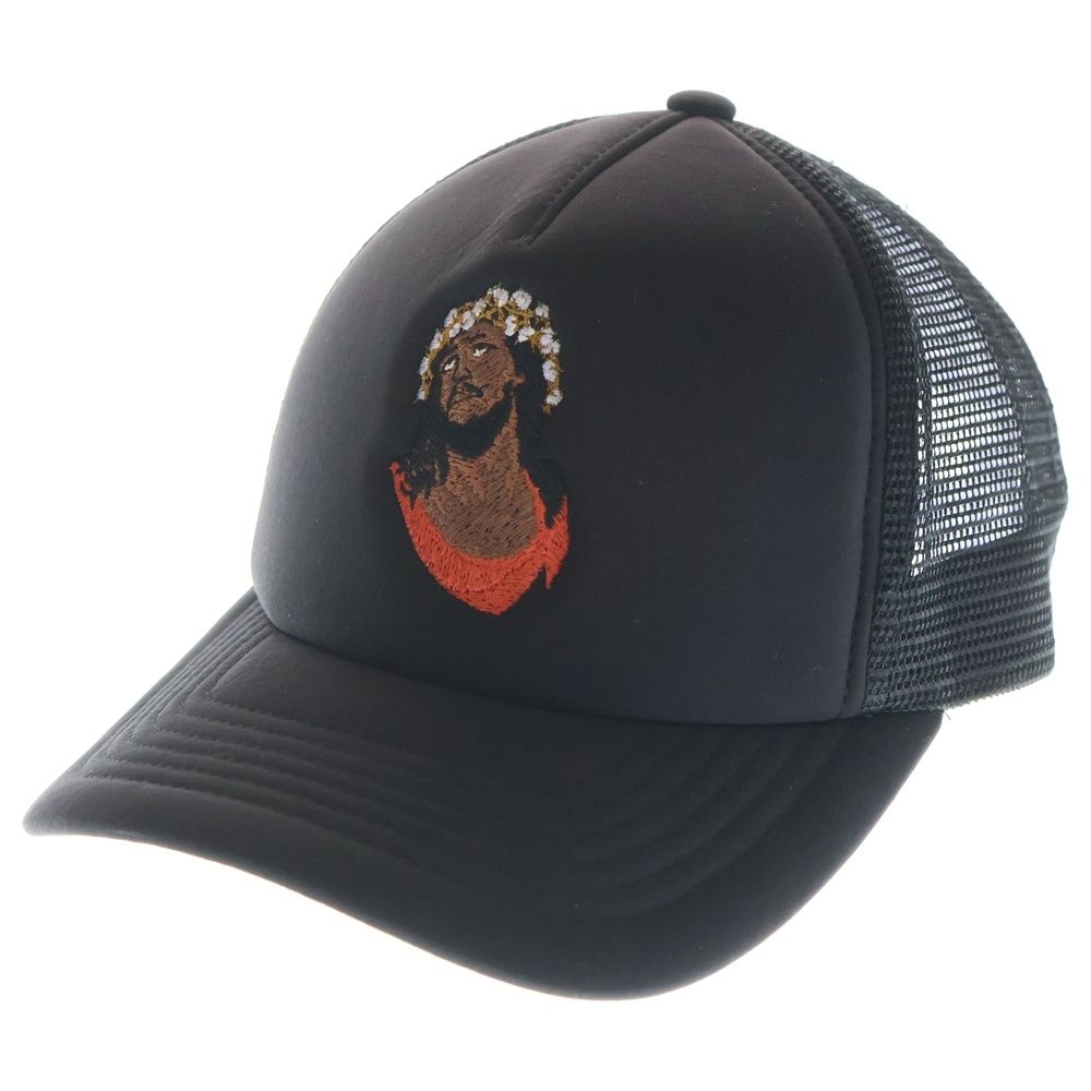 DENIM TEARS デニムティアーズ JESUS CAP ジーザストラッカーメッシュキャップ 帽子 ブラック